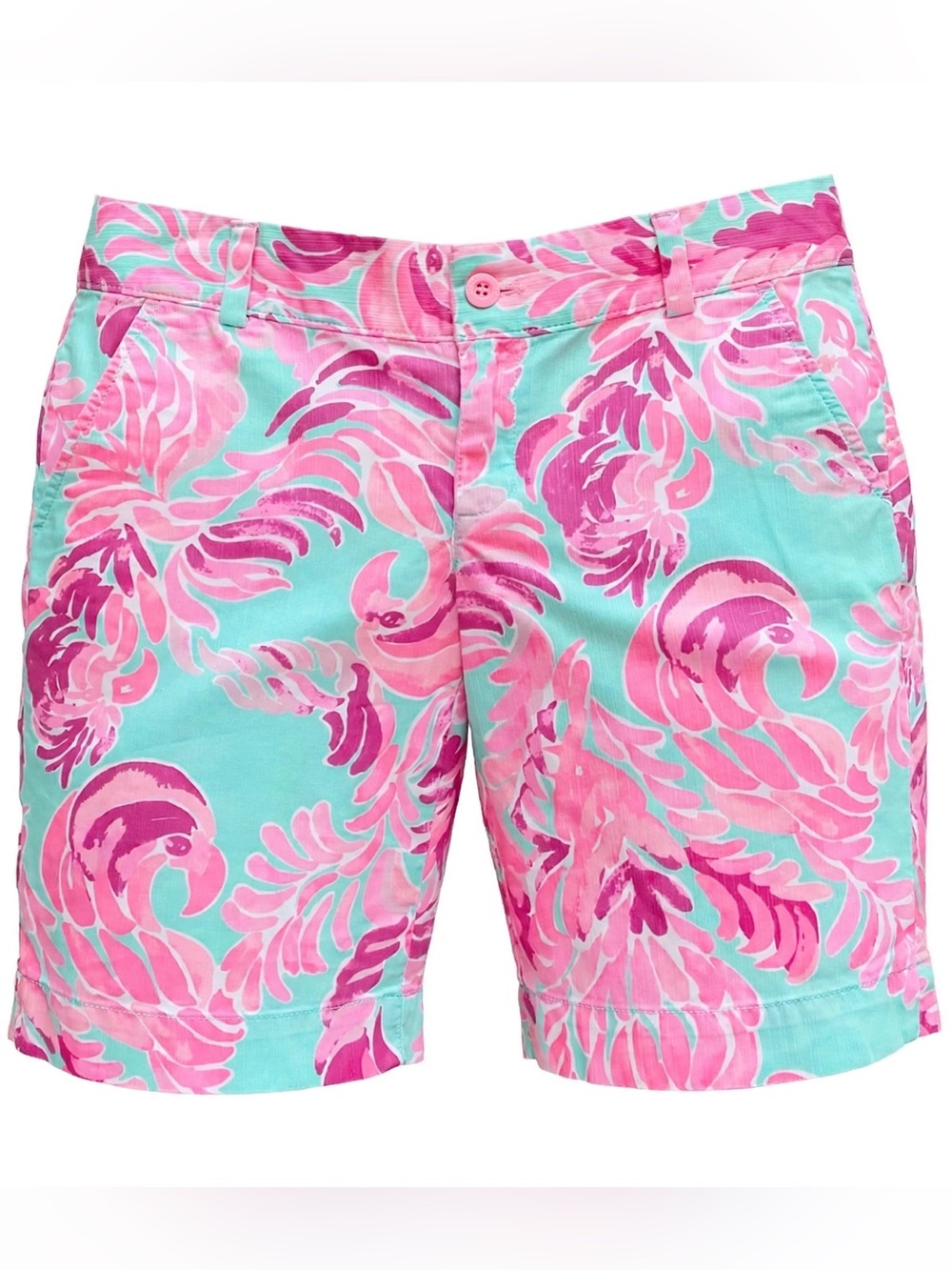 LIKE NEW Lilly Pulitzer The Chipper Short Pool Side Blue Lovebirds